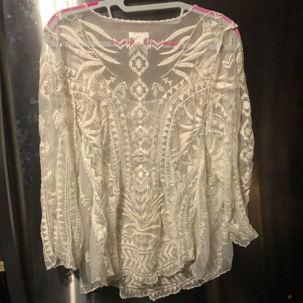 Xhileration Embroidered Top- 412 $18 FIRM
